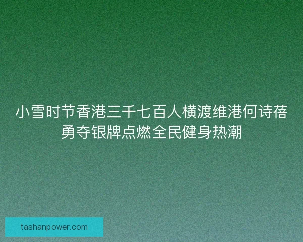 小雪时节香港三千七百人横渡维港何诗蓓勇夺银牌点燃全民健身热潮